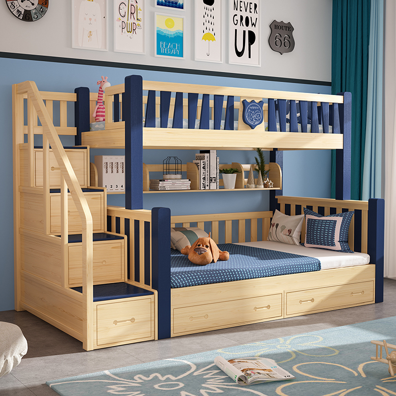 实木上下床子母床双层床两层儿童床高低床成人多功能双层床