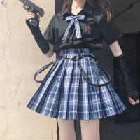 机械少女JK格裙制服时尚套装女夏2020新款短袖衬衫半身裙学院风 衬衫 XS 建议60-80斤