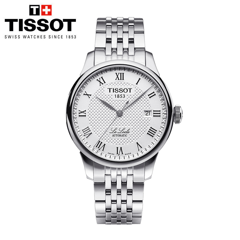 天梭(TISSOT)瑞士品牌 力洛克系列 商务休闲情侣款全自动机械表