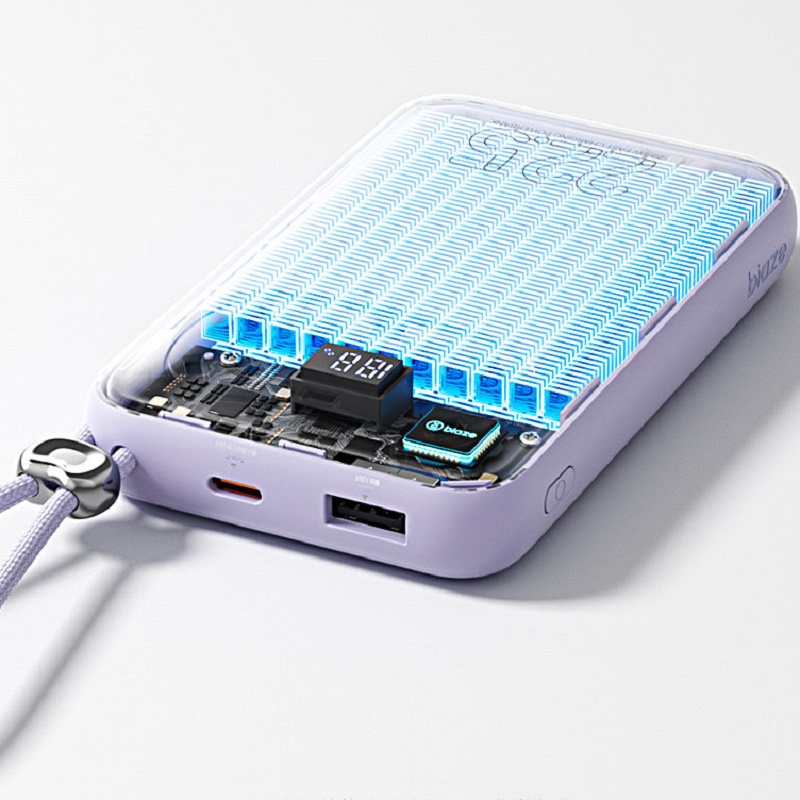 毕亚兹 YD70-20000毫安-白色自带双线充电宝20000毫安时 YD70-白色高清大图