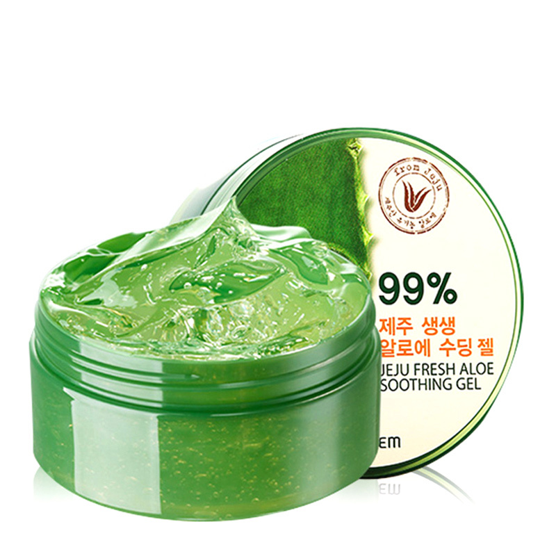 韩国 得鲜(the saem)济州岛鲜鲜芦荟胶300m*2罐装 补水保湿 舒缓滋润 面霜 男女通用
