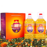 庄子开拓 新疆健康食用油 物理压榨一级 纯红花籽油 礼盒装 5L*2 (单位: 盒)