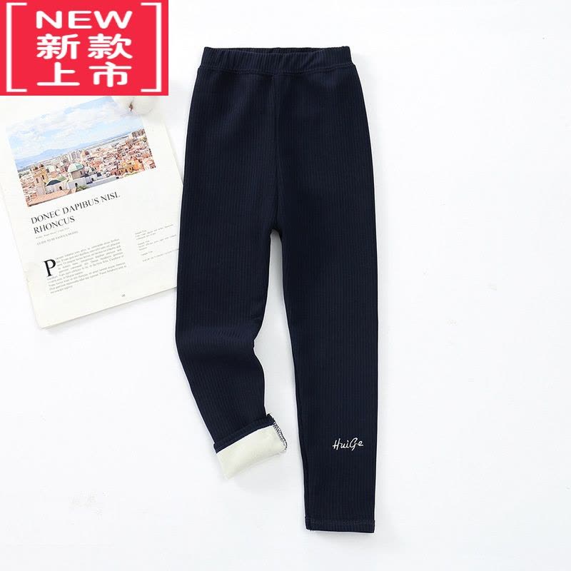 可莉允女童加绒打底裤儿童保暖裤子加厚紧身裤外穿女孩子秋裤弹力裤长裤图片