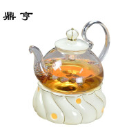 鼎亨养生壶茶具套装陶瓷花茶壶耐高温玻璃加热煮水果花煮茶器温