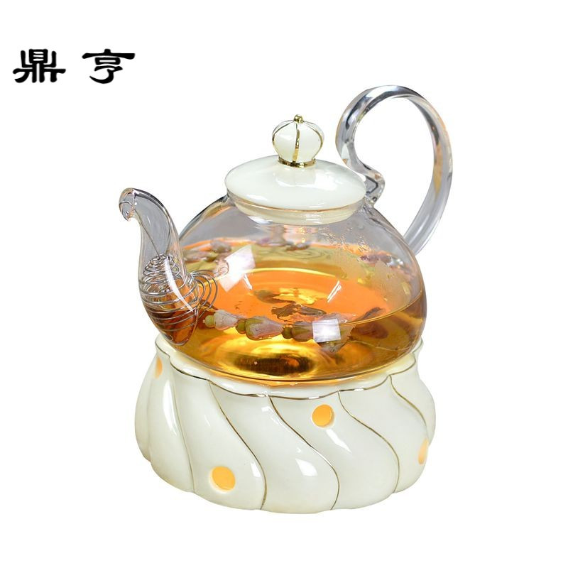 鼎亨养生壶茶具套装陶瓷花茶壶耐高温玻璃加热煮水果花煮茶器温