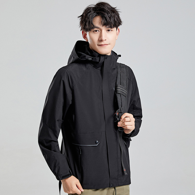 健卡侬 冲锋衣 J147 男款A黑色 5XL