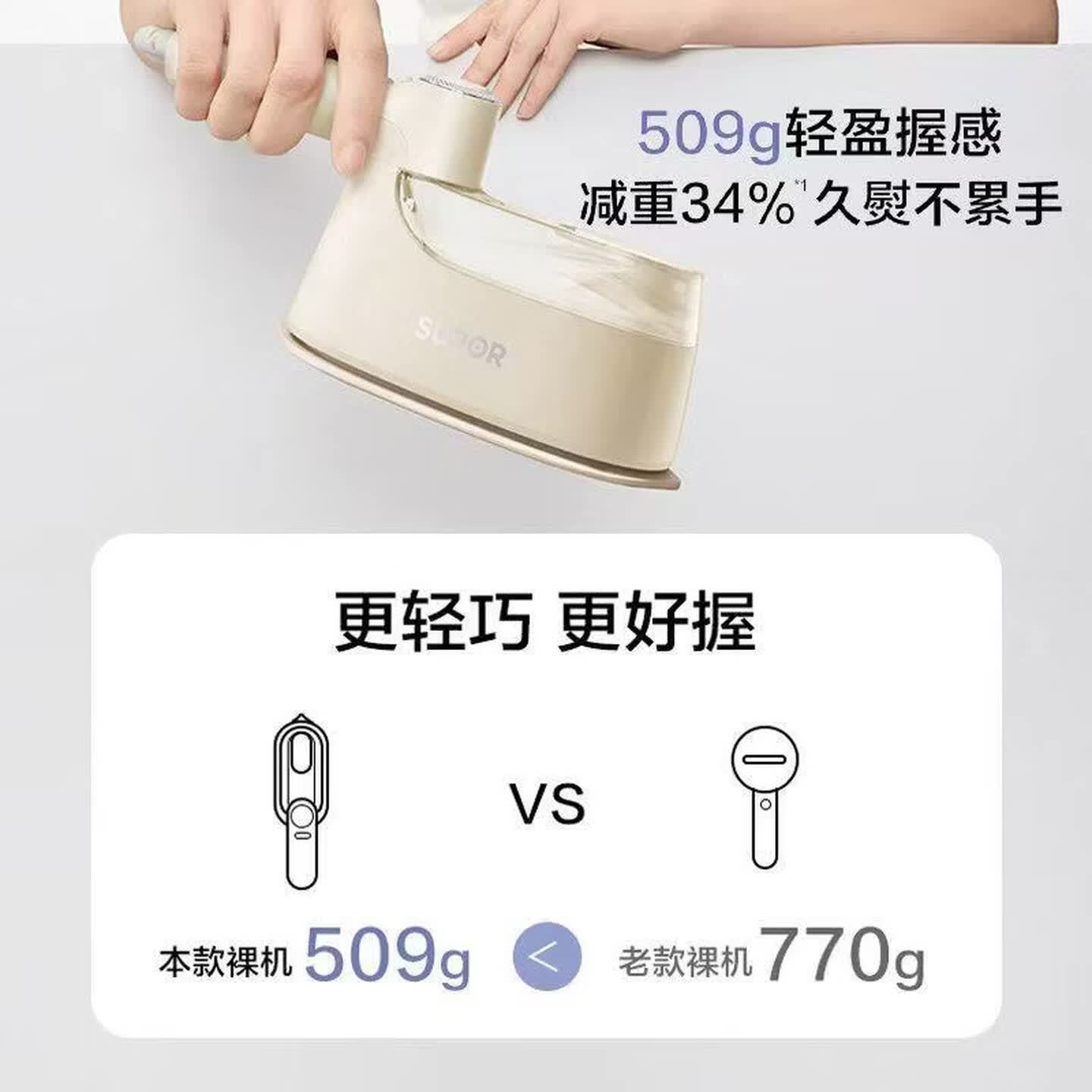苏泊尔手持挂烫机家用便携式大容量蒸汽电熨斗小型多功能挂烫机旅行出差便携烫衣服大蒸汽巨能烫除菌除螨 爆炸大蒸汽高清大图