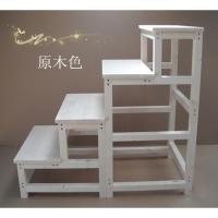 纯实木活动楼梯 梯子 梯凳 家用三步 四步/五步梯子爬梯 三维工匠 100cm高四步免漆家用梯