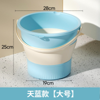 便携式可折叠水桶车载户外加厚小洗车桶车用钓鱼桶旅行家用塑料桶