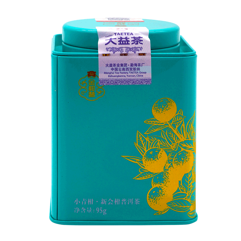 大益茶叶 大益金柑普-小青柑(敦煌绿95g) 95g/罐