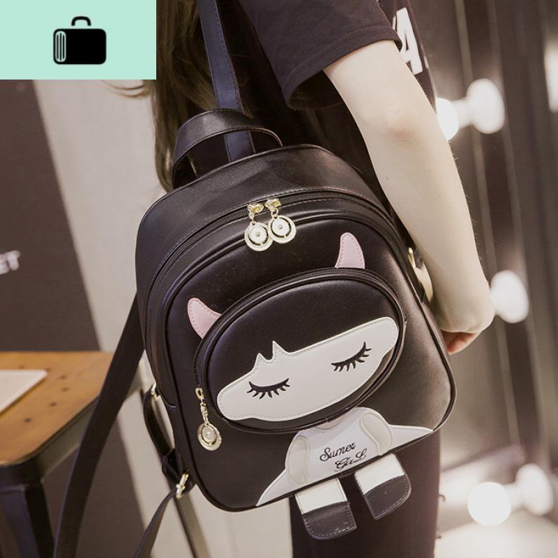 双肩包女韩版书包时尚休闲百搭学院风女士包包2020新款潮背包女NEWLAKE_219高清大图