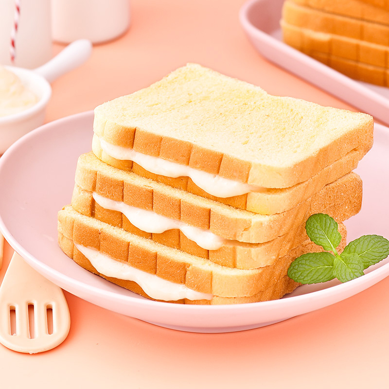 小养 乳酸菌味夹心吐司面包420g*2袋