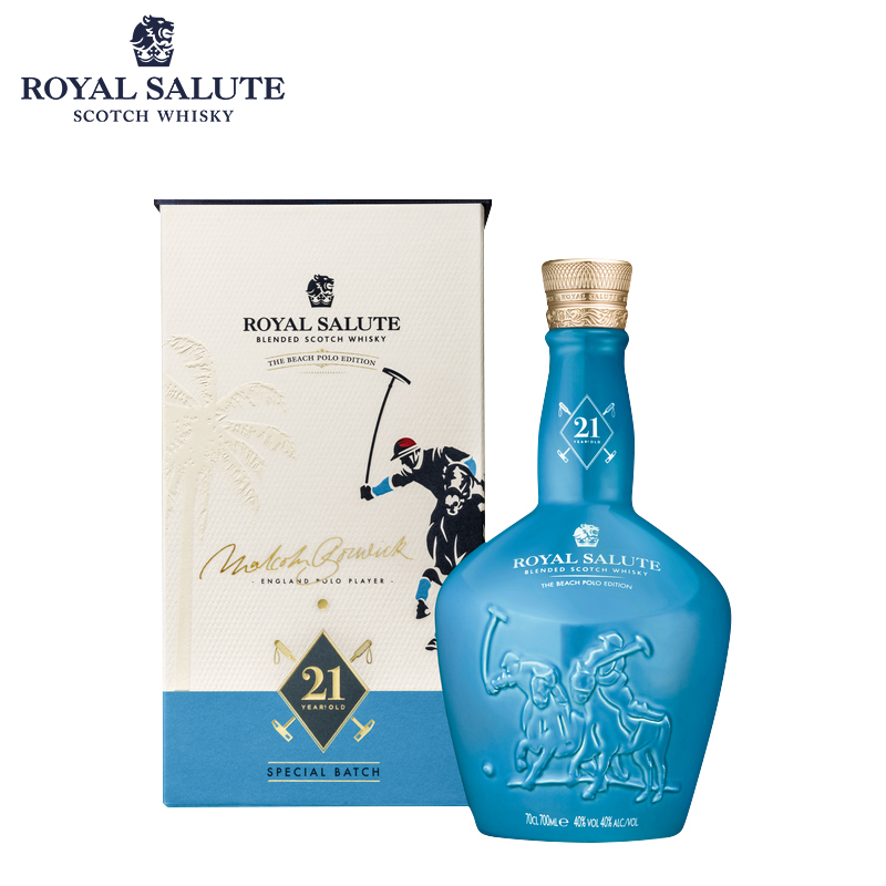 芝华士 Chivas 进口洋酒皇家礼炮21年沙滩马球限量版700ml 马球威士忌套装 价格图片品牌报价 苏宁易购保乐力加专营店
