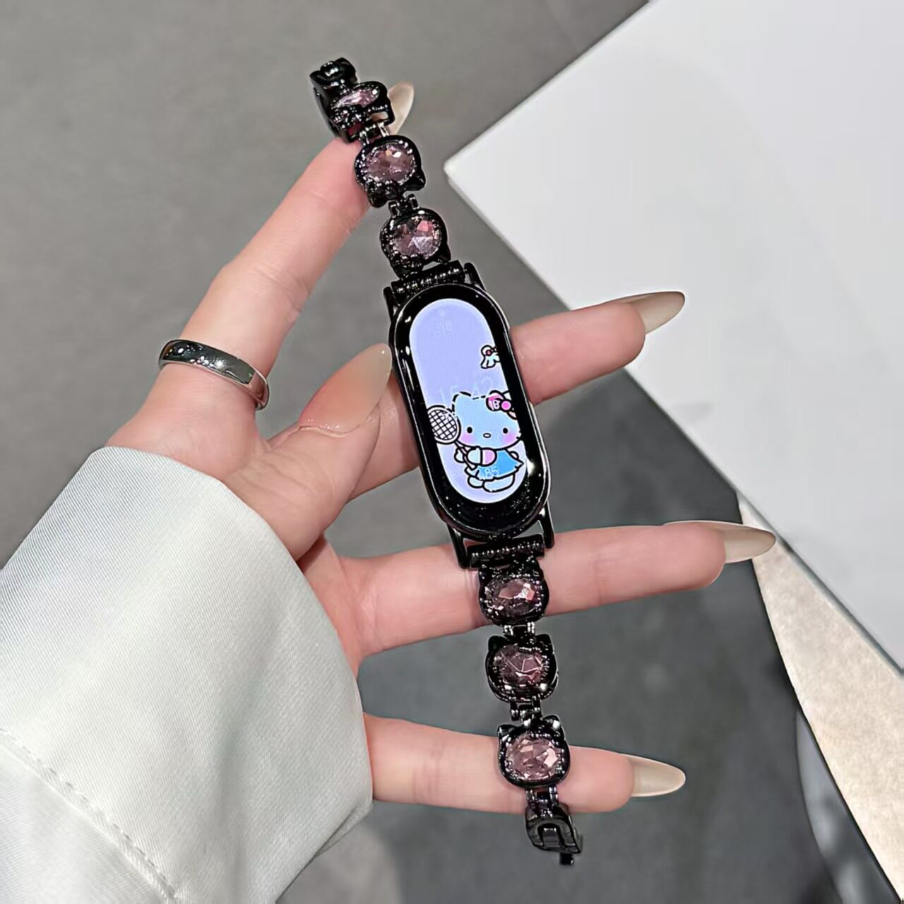 适用于小米手环10线条小狗表带高清大图