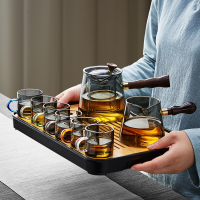 邦可臣玻璃茶具套装家用茶盘办公室客厅喝茶会客功夫茶杯泡茶壶