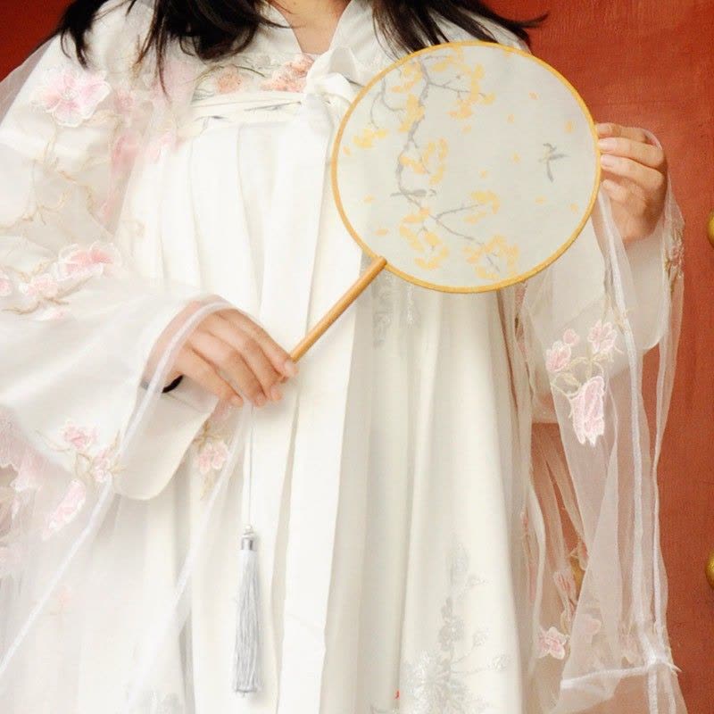 [紫禁御礼]雅扇轻罗 鹊绕银杏汉服古风团扇 古典故宫 宫廷扇子 三维工匠 粉荷图片