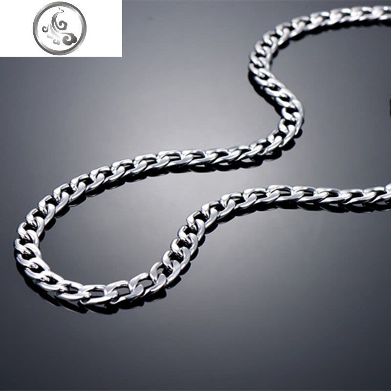 男士项链钛钢韩版简约学生锁骨链嘻哈配饰脖子链子饰品女潮人男生 JiMi图片