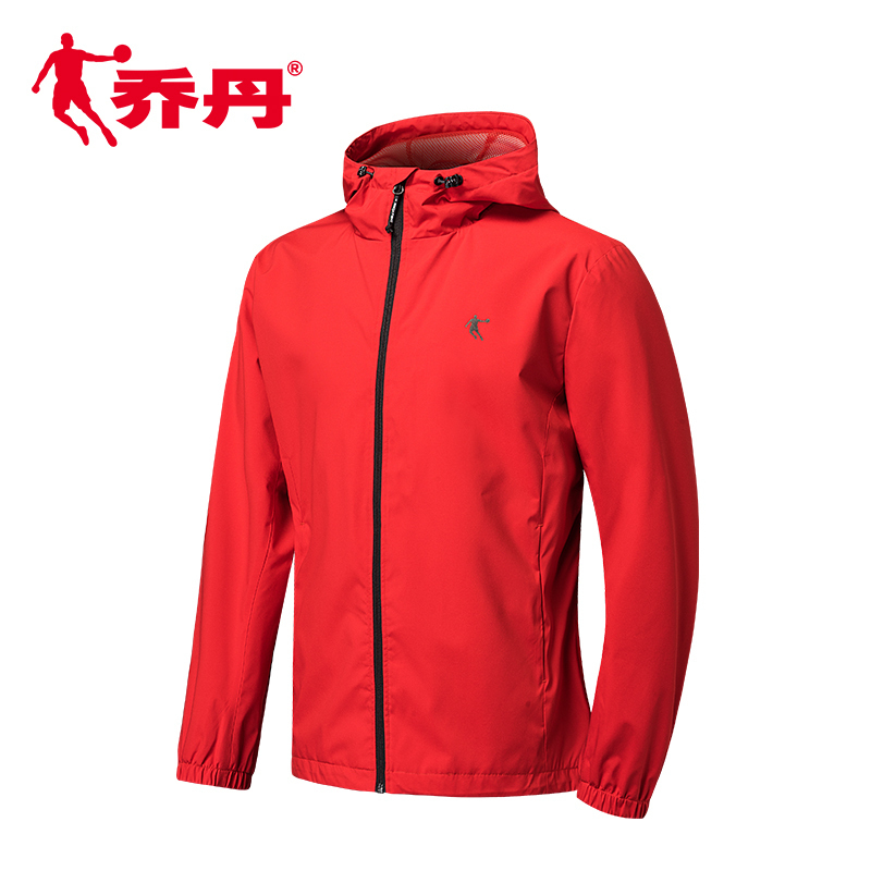 乔丹男装运动服风衣新款连帽梭织防风外套男士休闲上衣男xfd1392173