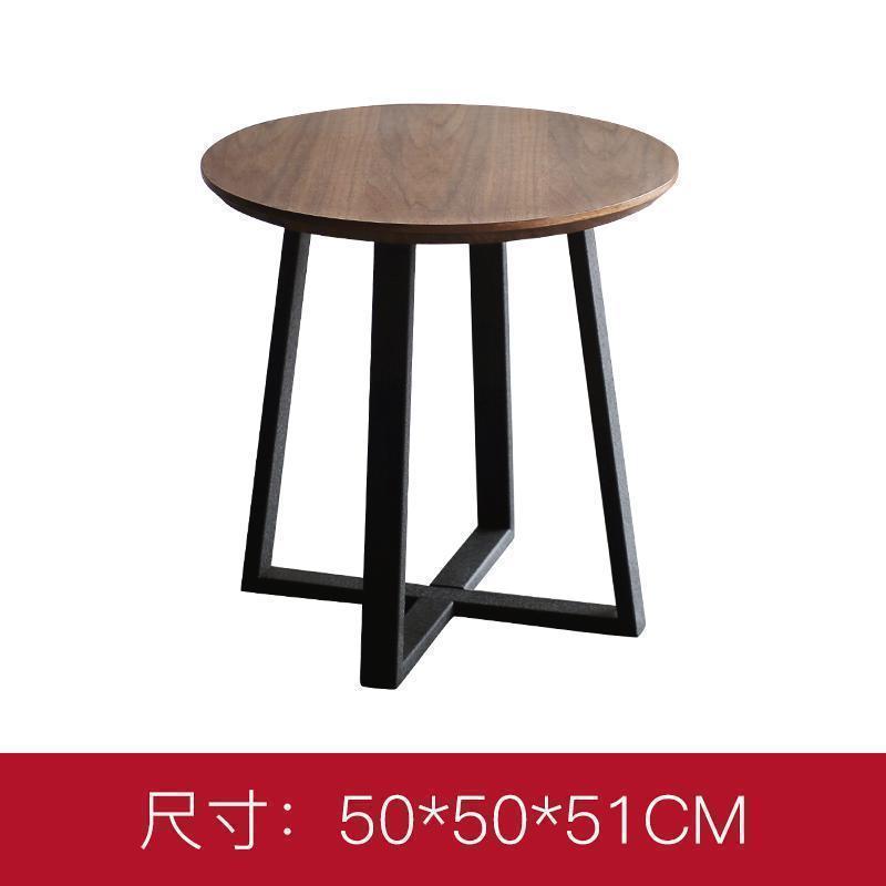 森美人北欧家具现代简约小户型客厅多功能创意迷你圆桌沙发边柜角几茶几 菲斯茶几（胡桃木色）