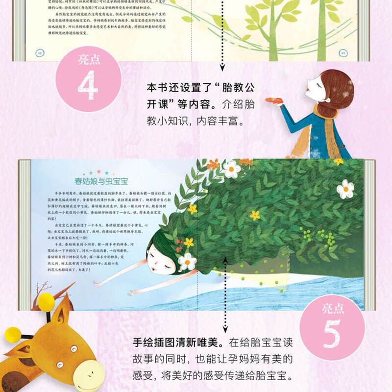 [正版]宝宝喜爱的睡前胎教故事:Honey,听,美胎教故事高清大图