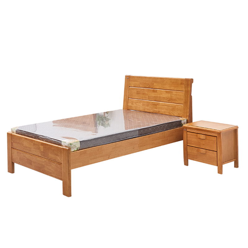 广亿隆实木床配床头柜(高清大图