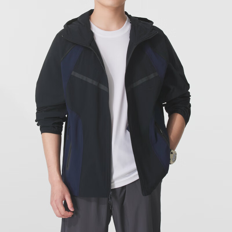 耐克(NIKE)男装新款跑步健身训练运动服户外防风梭织夹克休闲外套IB2242-010 ZP IH8462-010/黑色/蓝色 XL