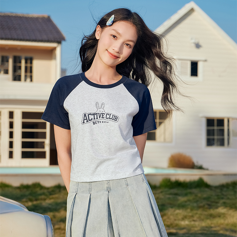 361°运动t恤女夏季新款速干透气运动短袖女士优可丝超短款上衣高清大图