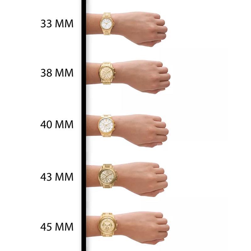 Michael Kors 女士玫瑰金皮质表带石英防水腕表mm日常百搭手表