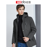 HODO红豆男装 男士羽绒服外套 2018冬季新款商务休闲连帽保暖加厚羽绒服
