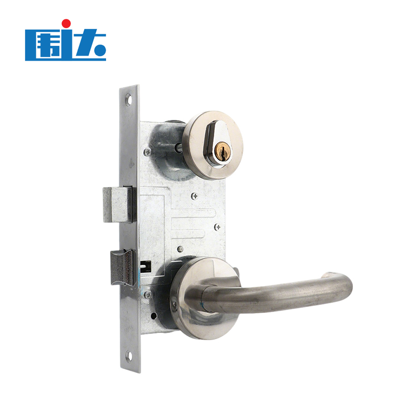 围达 双面开安全消防门锁 不锈钢防火锁单开 把高清大图