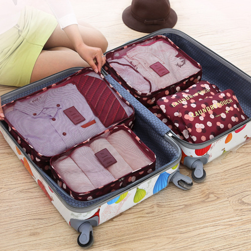 蕴森收纳包6件套旅行收纳袋韩版收纳六件套装出差行李分类收纳六件套