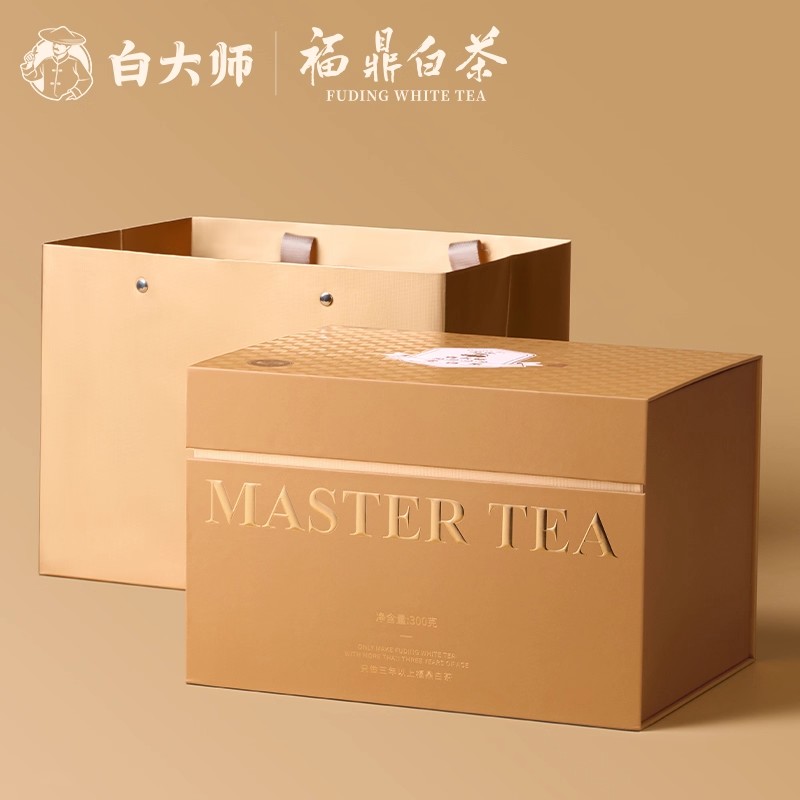 白大师高山福鼎白茶2019年寿眉散茶老白茶礼盒装茶礼300g高清大图