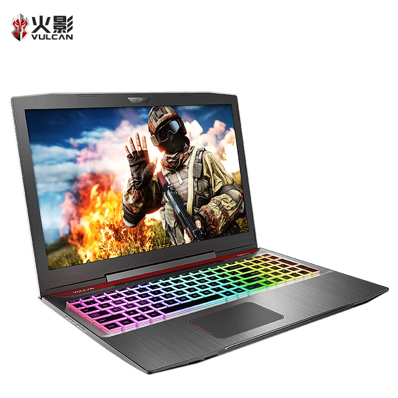 火影(vulcan)地狱火X6 15.6英寸游戏本学生笔记本电脑(酷睿I7-8750H 8GB 128GB+1TB GTX1060 6G RGB键盘)