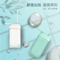 苏宁宜品电动冲牙器家用便携式牙缝水牙线口腔牙齿清洁喷牙洁牙洗牙器去牙泽迷你成人口腔美牙仪 2喷头(薄荷绿)