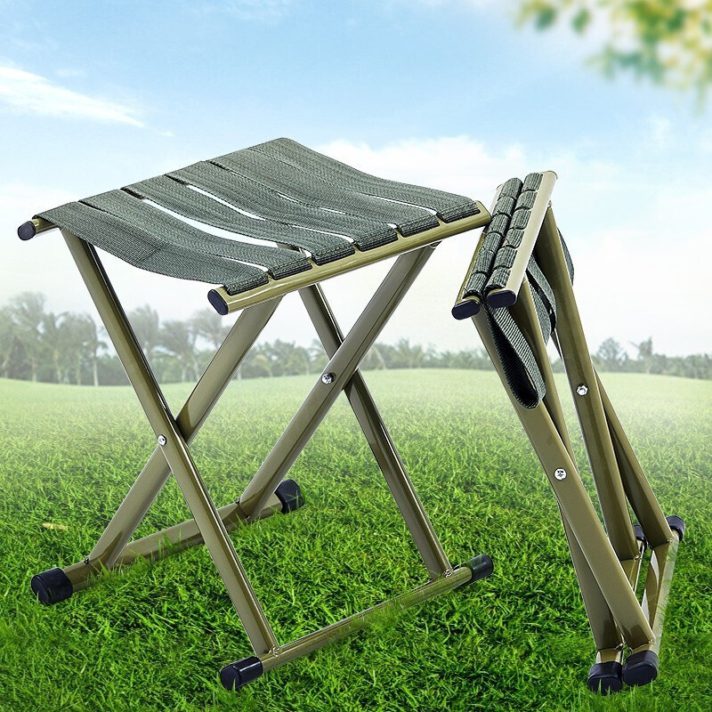 马扎马扎子凳子户外便携折叠椅子折叠凳子小凳子轻便款军绿色视频
