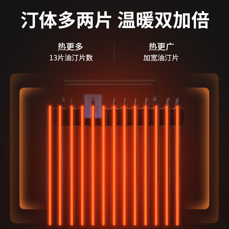 先锋(SINGFUN)油汀取暖器家用暖气片15片升级款电热炉卧室客厅全屋升温智能恒温电暖器 NDY-22B15Pro