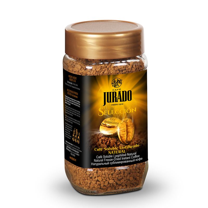 JURADO/馥兰朵咖啡,CAFE JURADO 西班牙原装进口美式冻干纯黑咖啡 速溶黑咖啡100g