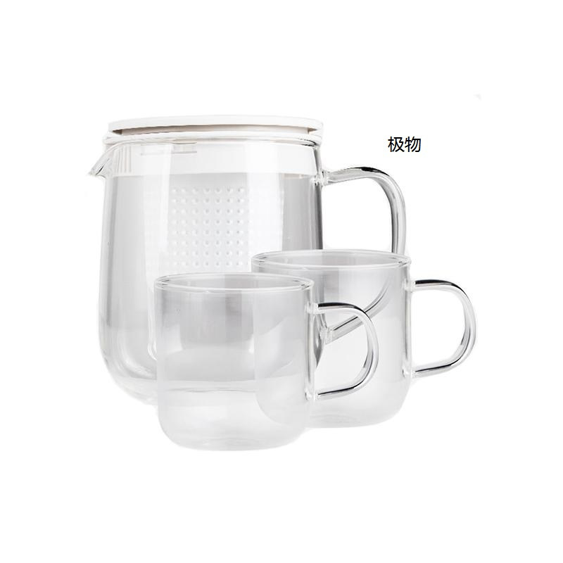 极物 1壶+2茶杯 玻璃茶壶套装 826163438 (单位:个)