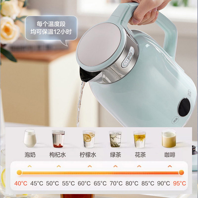 苏泊尔(SUPOR) 电水壶恒温电热水壶大容量316不锈钢烧水壶家用全自动保温电水壶SW-17T20A高清大图