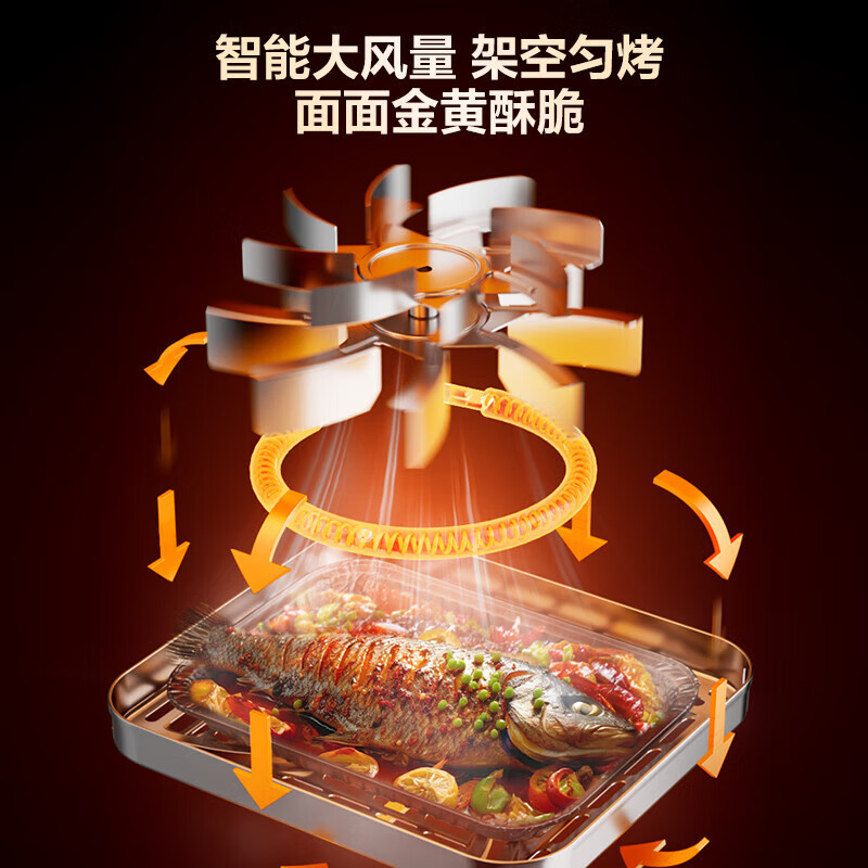 苏泊尔(SUPOR)空气炸锅 不用翻面 家用全自动 6L家用远红外炸锅 触控可视空气炸锅KD60Y809高清大图