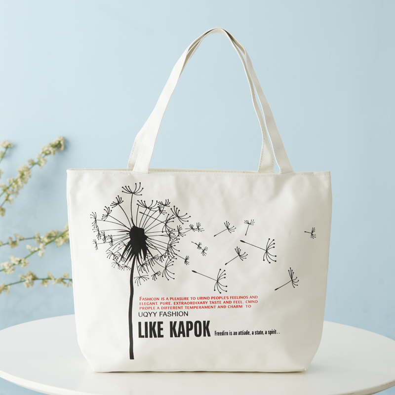 派尼美特帆布袋女单肩简约文艺帆布包时尚学生上课书包手提环保购物袋