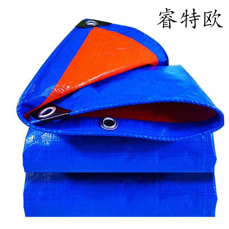 睿特欧 篷布防雨苫布 RT-PB 蓝桔 平方米高清大图