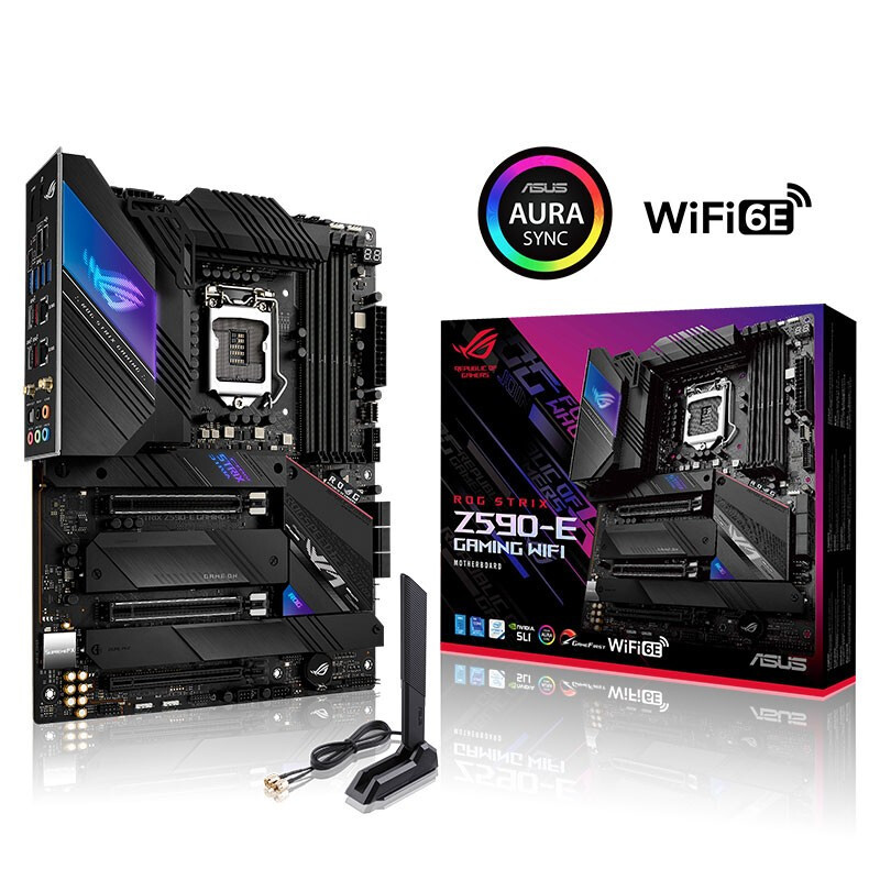 华硕(ASUS)玩家国度(ROG)ROG STRIX Z590-E GAMING WIFI主板 支持 CPU 10900K/10700K(Intel Z590/LGA 1200)