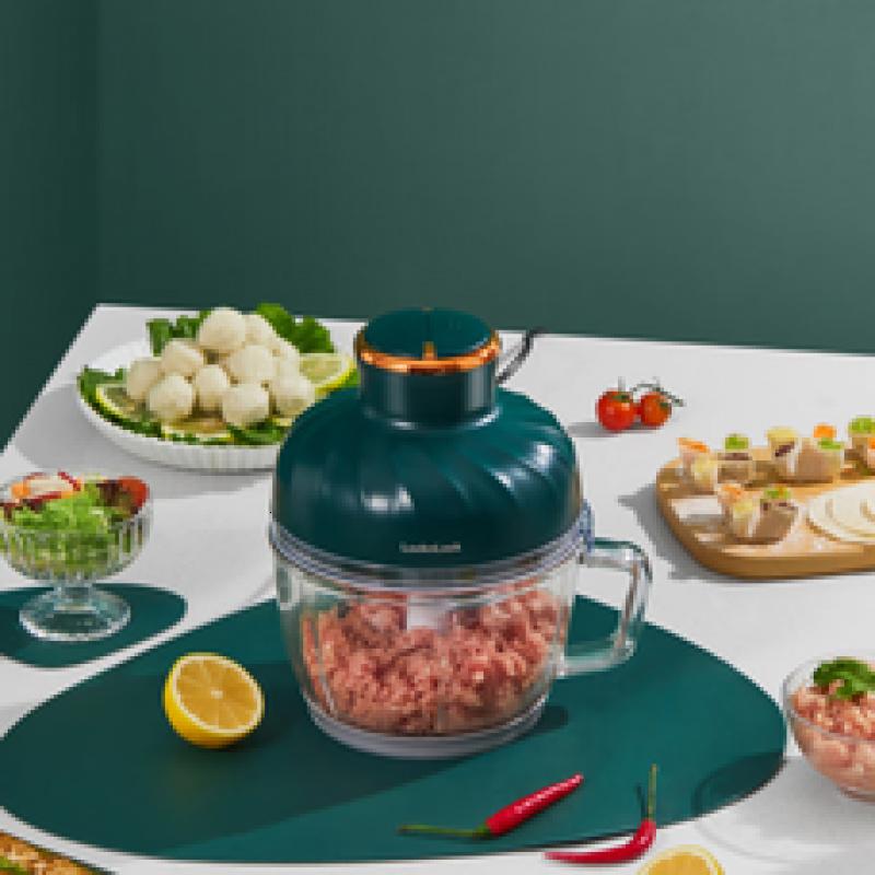 乐扣乐扣绞肉机家用1.8L容量多功能料理机搅拌打肉馅机电动 白色EJM3185WHT高清大图