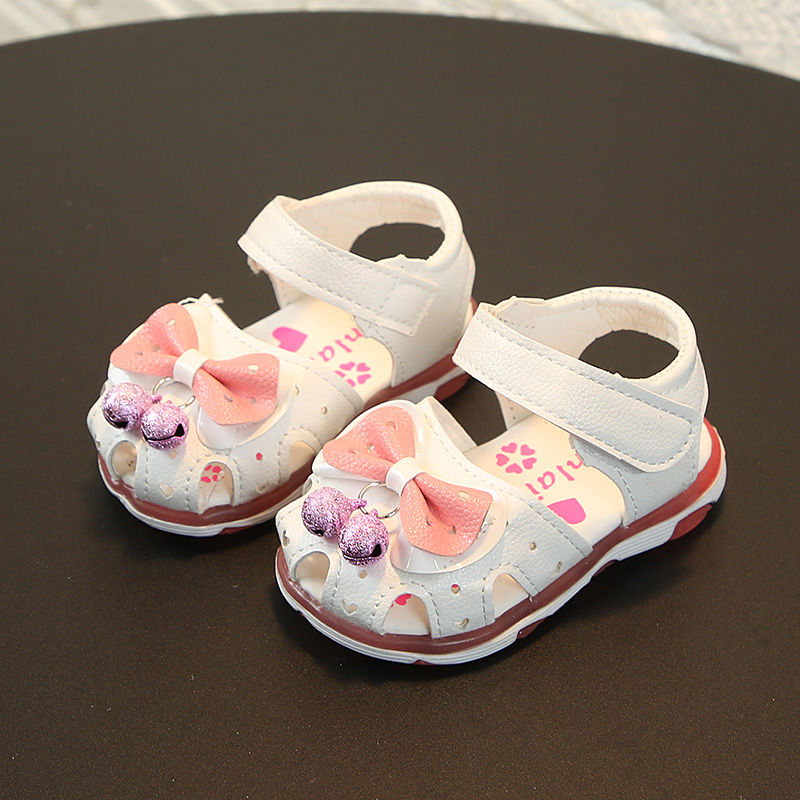 女宝宝凉鞋1-2-3岁儿童凉鞋女童亮灯鞋包头婴儿学步鞋宝宝公主鞋 193