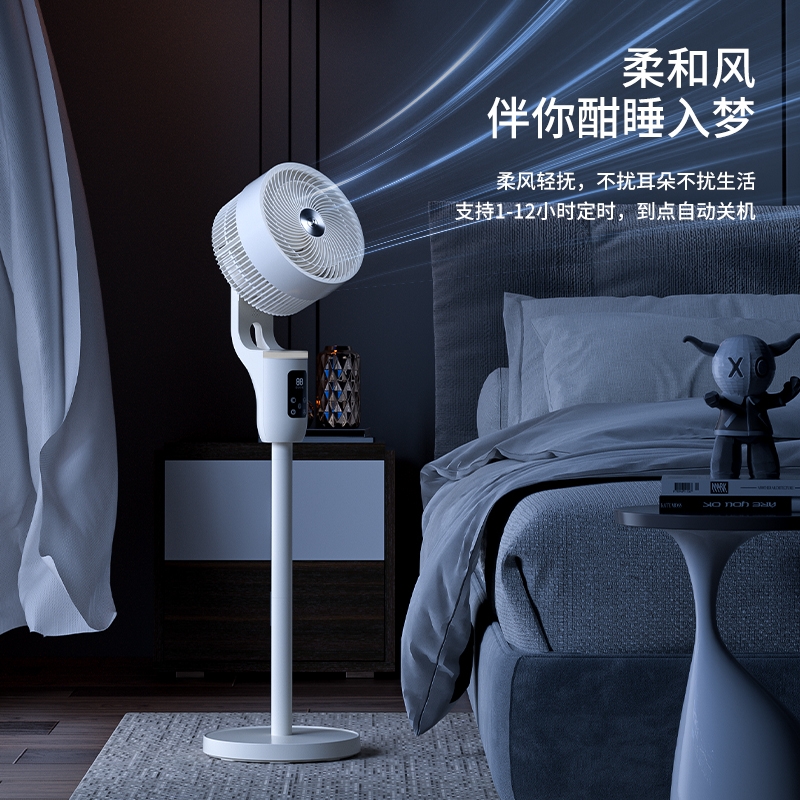 西屋(Westinghouse)空气循环扇家用静音智能负离子强效净化台立两用落地灯电风扇 WTH-XH066高清大图