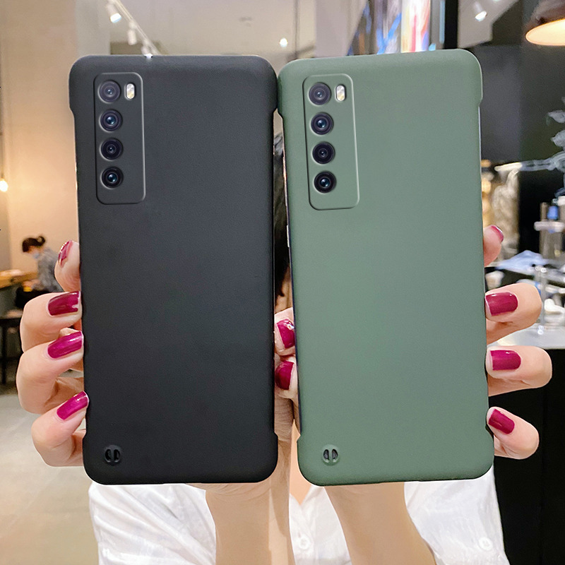 vmonn裸机手感华为nova7pro手机壳nowa7无边框se半包硬壳nove全包镜头