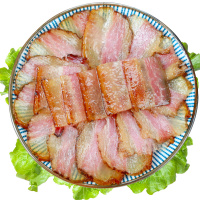 【中华特色】遵义馆 黔婆婆腌制腊味烟熏腊肉三线肉偏肥500g 贵州风味特产土猪肉正宗农家自制咸肉五花肉 西南