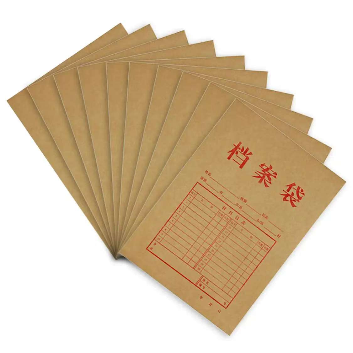 鲸轩 JX-118 本色纯木浆牛皮纸 竖式 A4档案袋 (单位:个)黄色高清大图