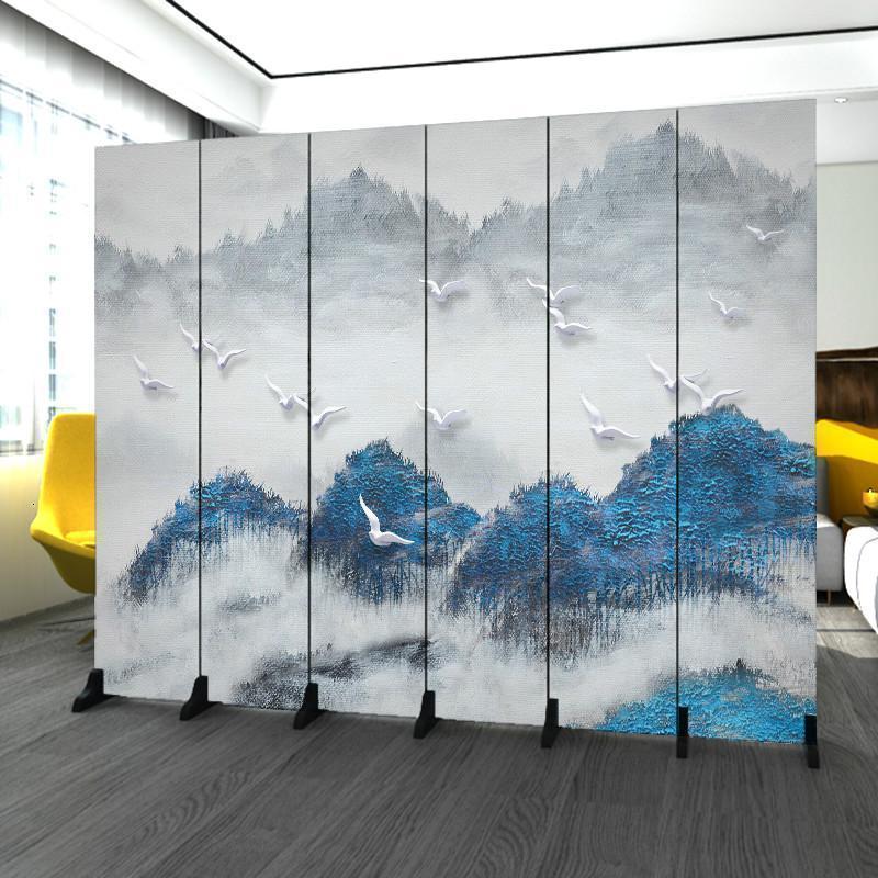 森美人北欧简约屏风隔断墙卧室遮挡家用客厅餐厅折叠移动布艺经济型折屏 7扇防透280*180